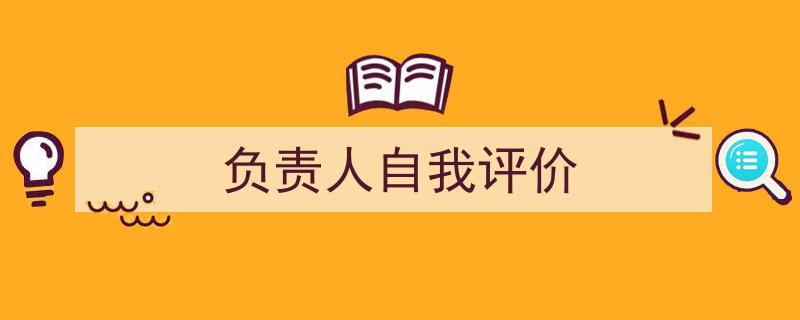 手把手教你写《负责人自我评价》,（精选5篇）"/