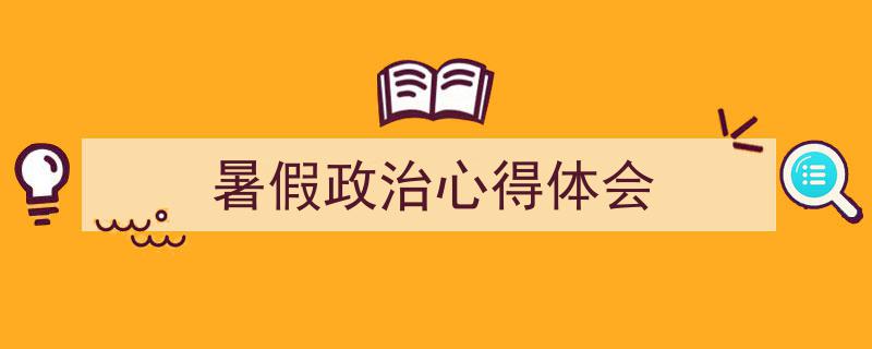 写作《暑假政治心得体会》小技巧请记住这五点。（精选5篇）"/