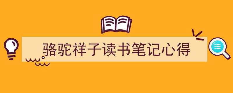 骆驼祥子读书笔记心得如何写我教你。（精选5篇）"/